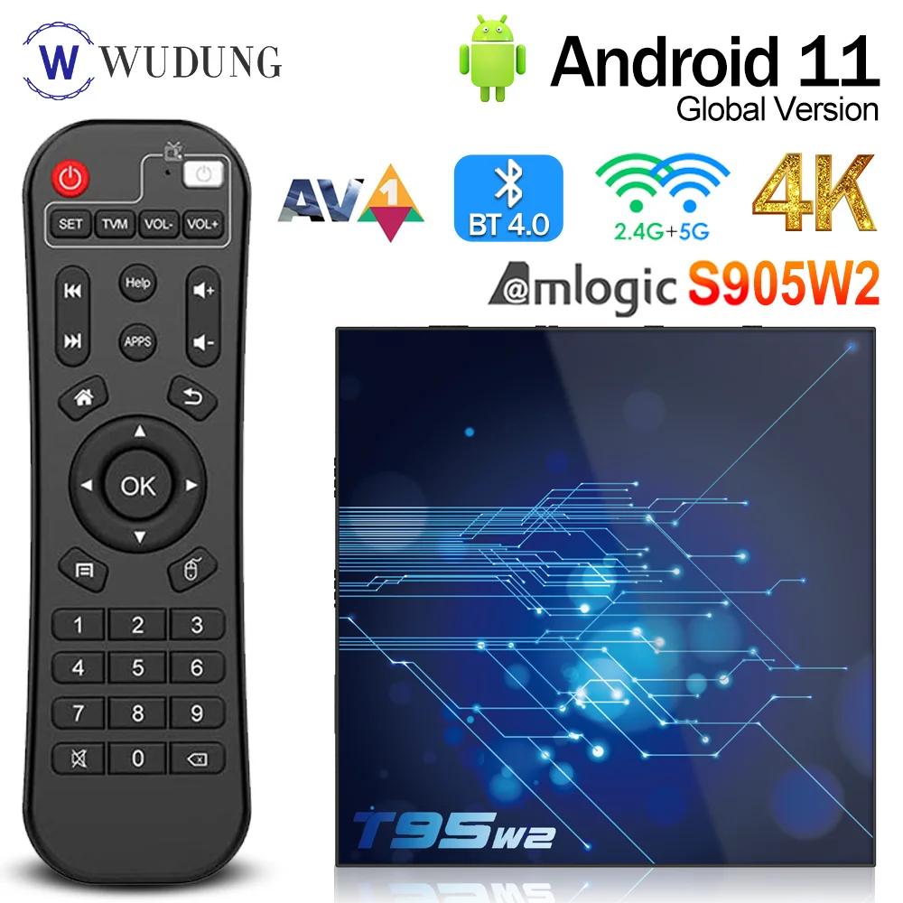 Ʈ TV ڽ, ȵ̵ 11 AV1, T95W2, Amlogic S905W2, 4GB 32GB 2.4G  5G   BT4.0, 4K HDR  ڽ, ̵ ÷̾, 4GB 64GB